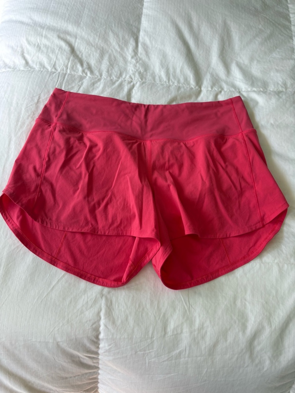 lululemon athletica speed up high rise Athletic Shorts - Bright coral